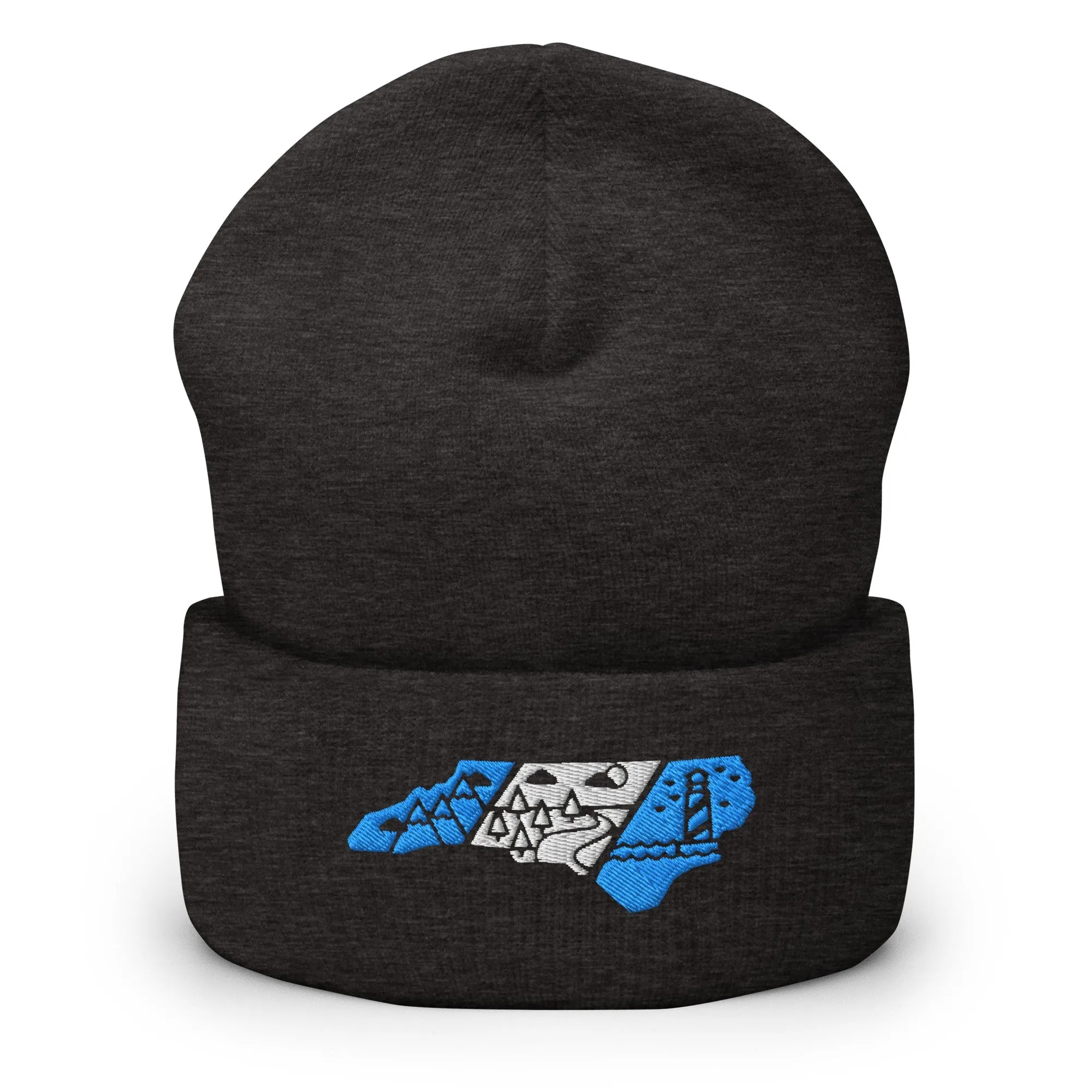 North Carolina 3 Regions Carolina Blue & White Cuffed Beanie