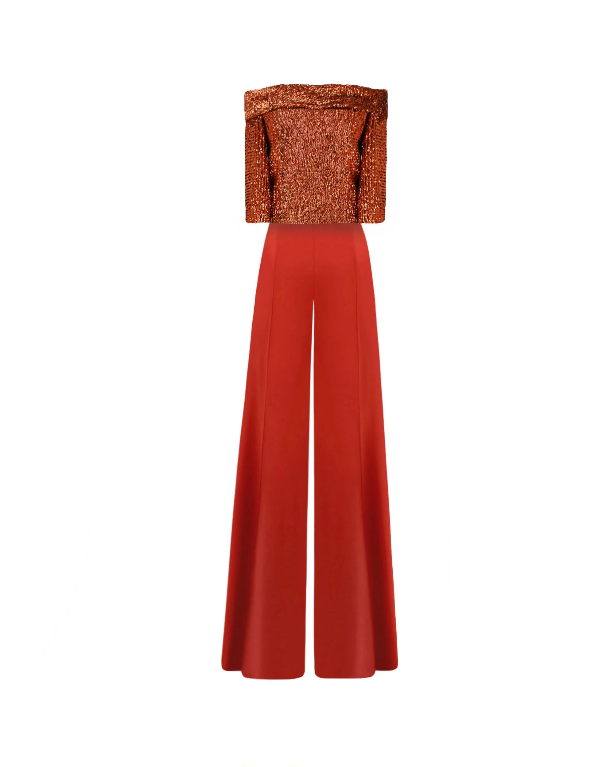 Off-Shoulders Sequins Set