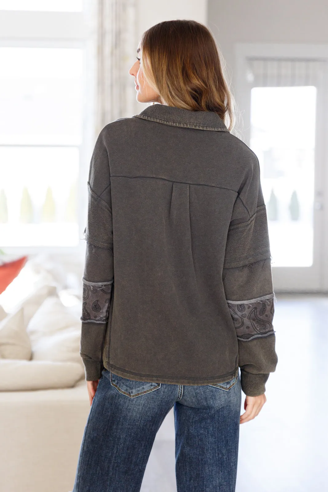 *Online Exclusive* Moonstone Mineral Wash Pullover