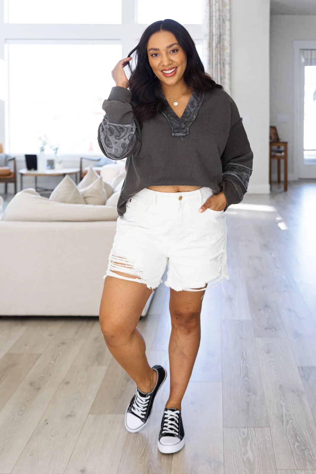 *Online Exclusive* Moonstone Mineral Wash Pullover