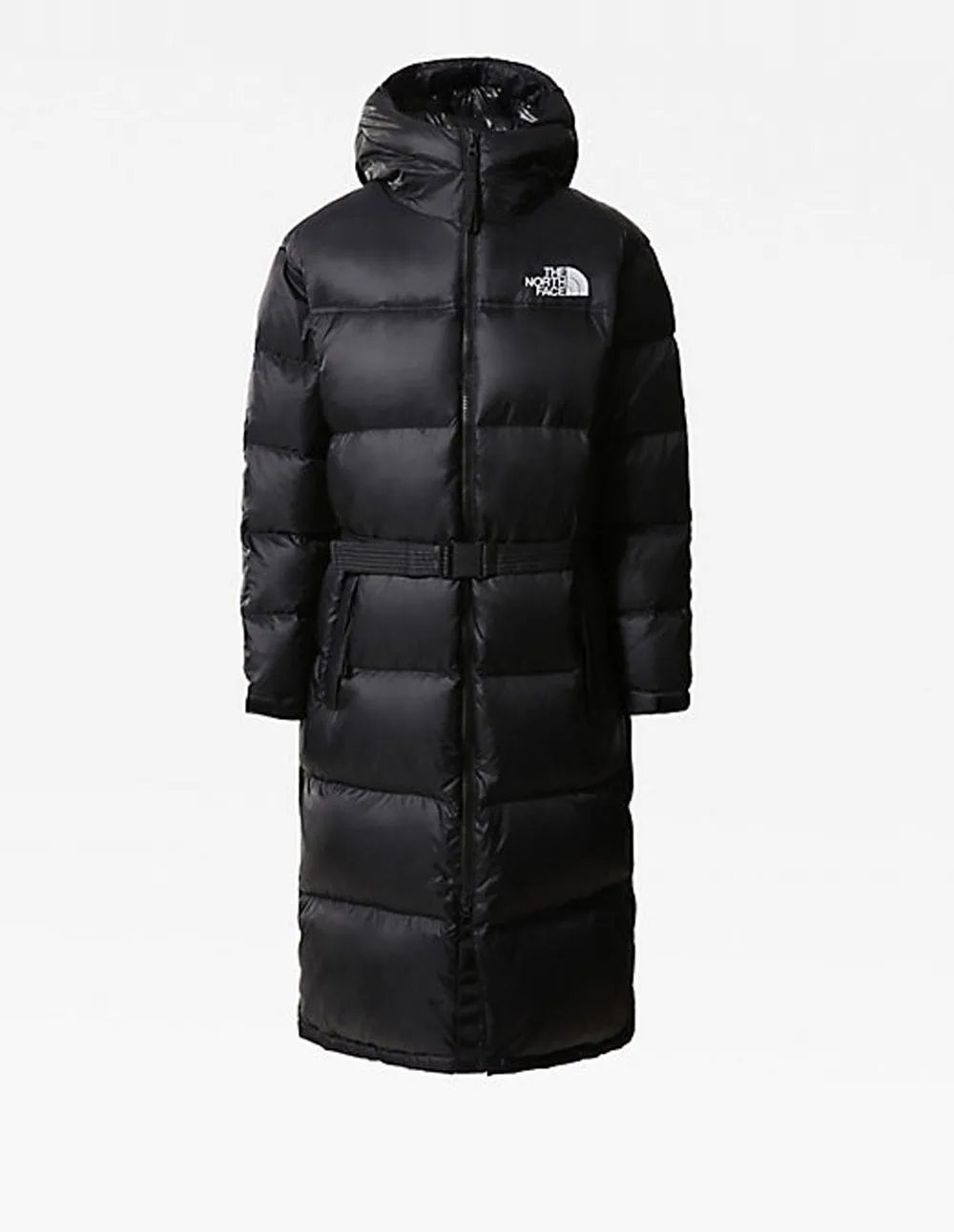 Parka The North Face Nuptse con Cinturón Negra Mujer