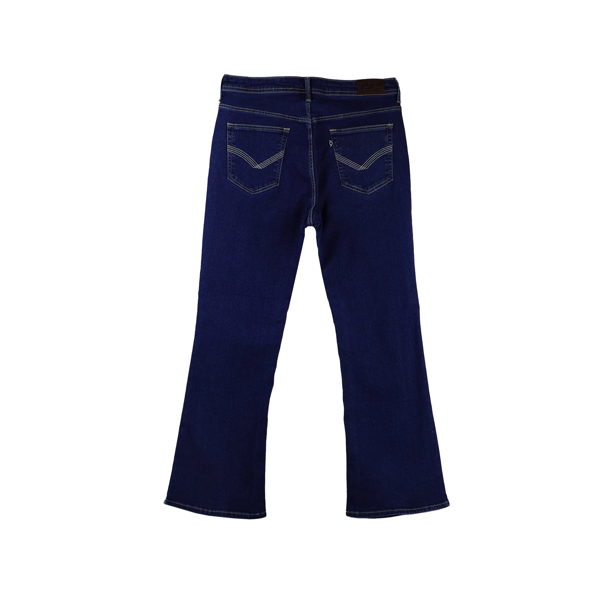 Petrol Ladies Basic Denim Flared Pants Mid-Rise Extreme Wash Fabric 167864 (Medium Shade)