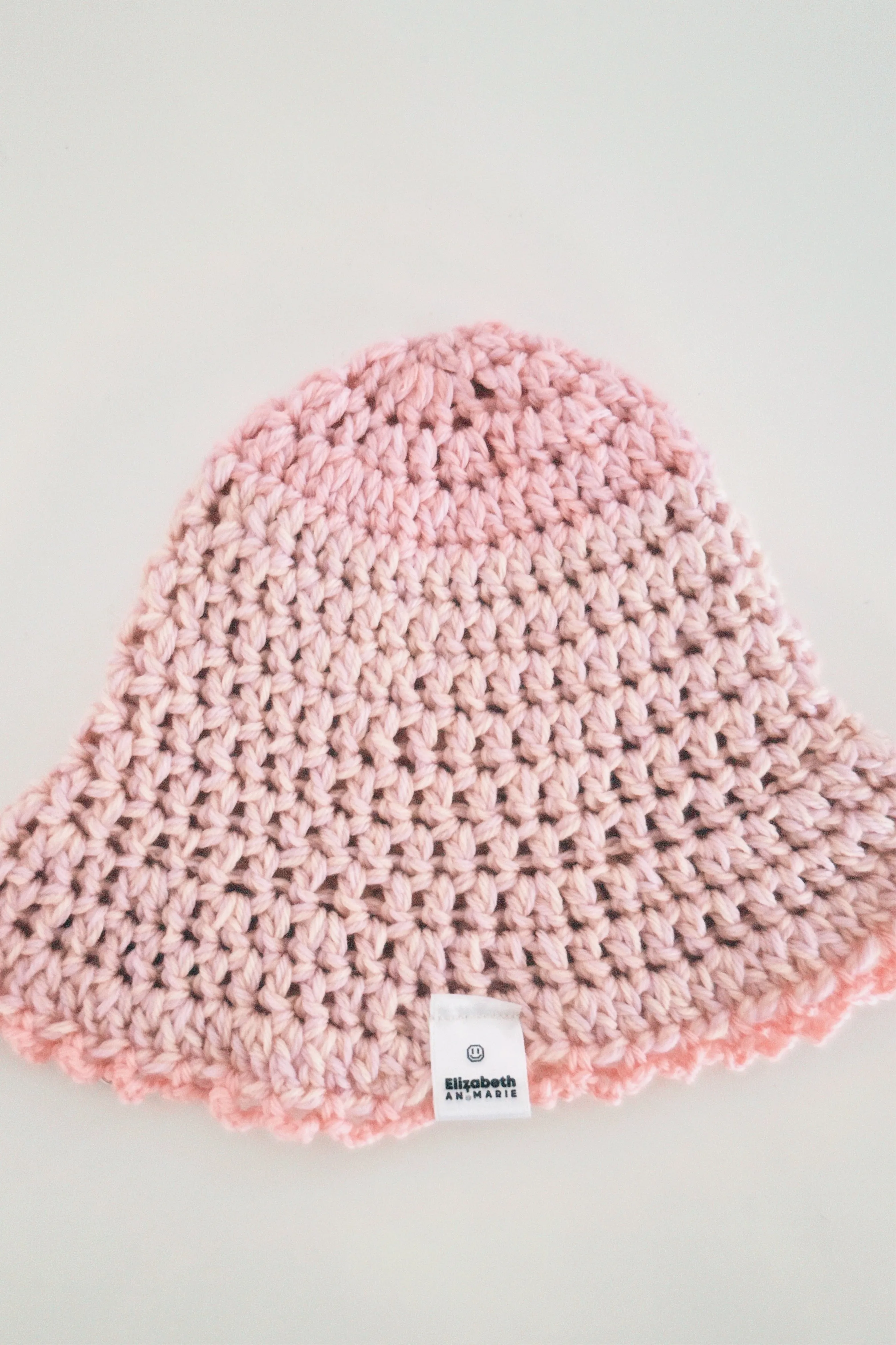 Pink Merino Crochet Hat