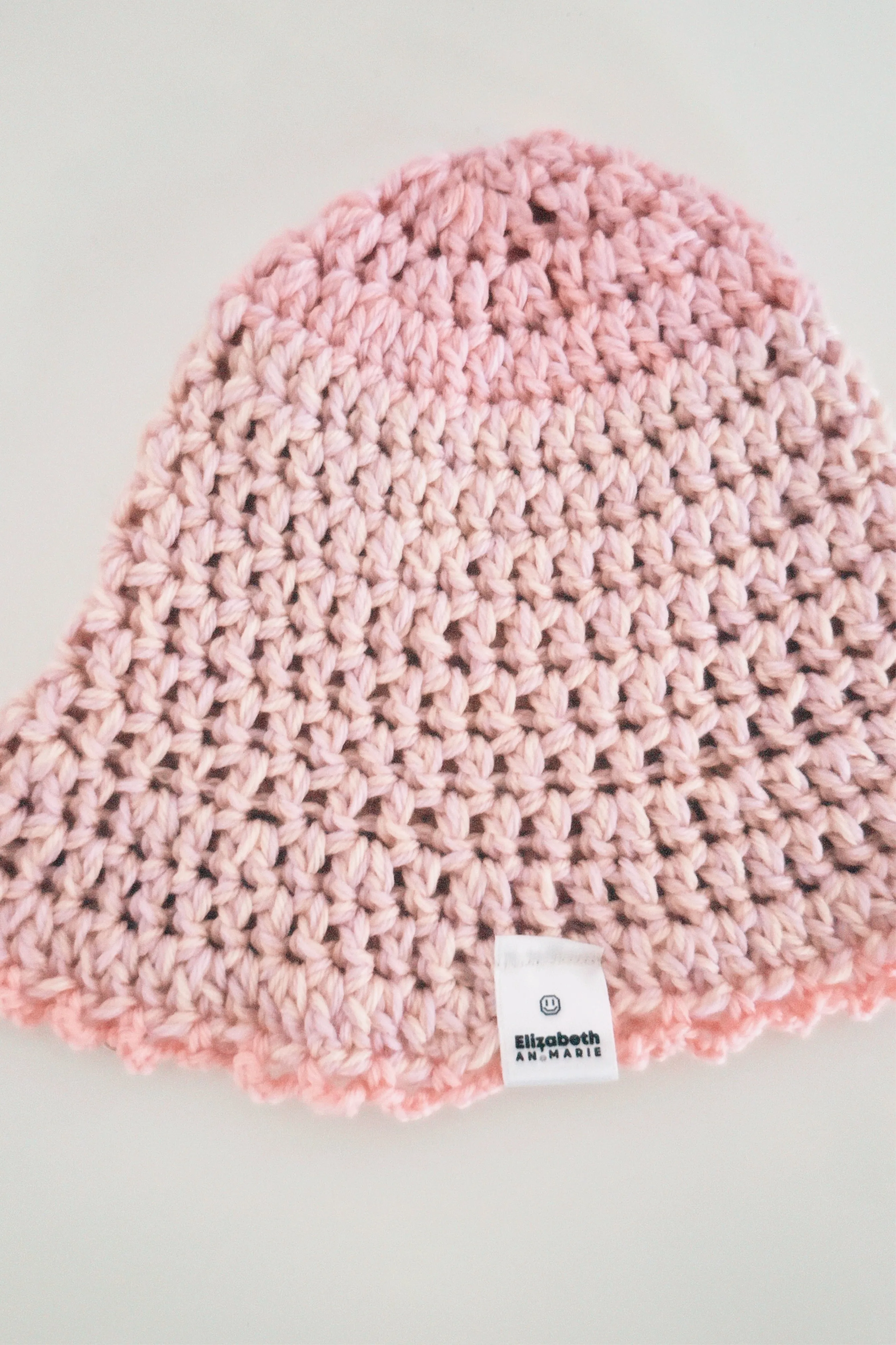 Pink Merino Crochet Hat