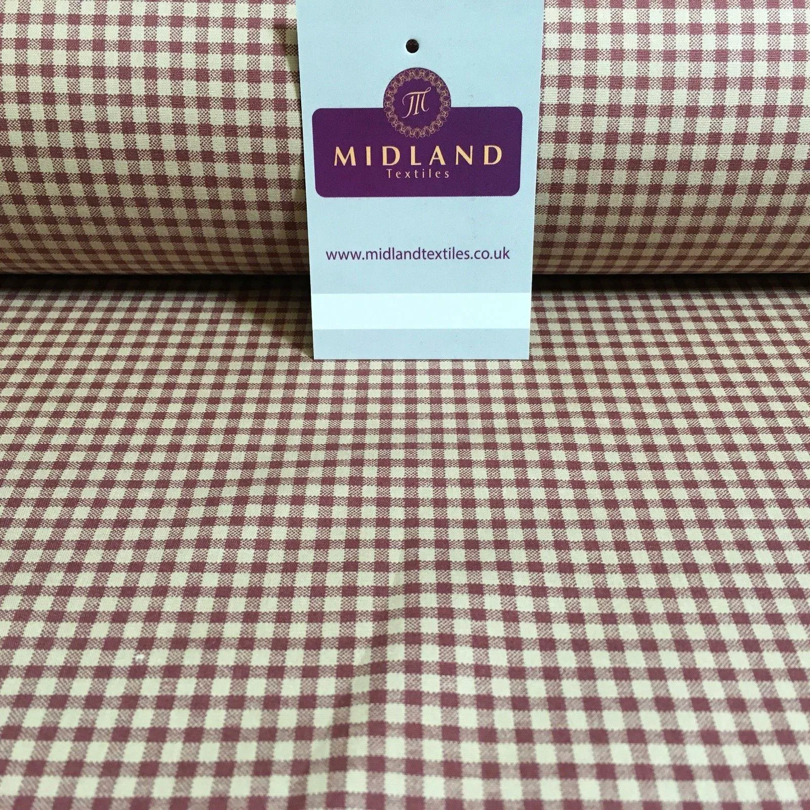 Printed Cotton Poplin Checked Gingham Dress Fabric 44" M758 Mtex