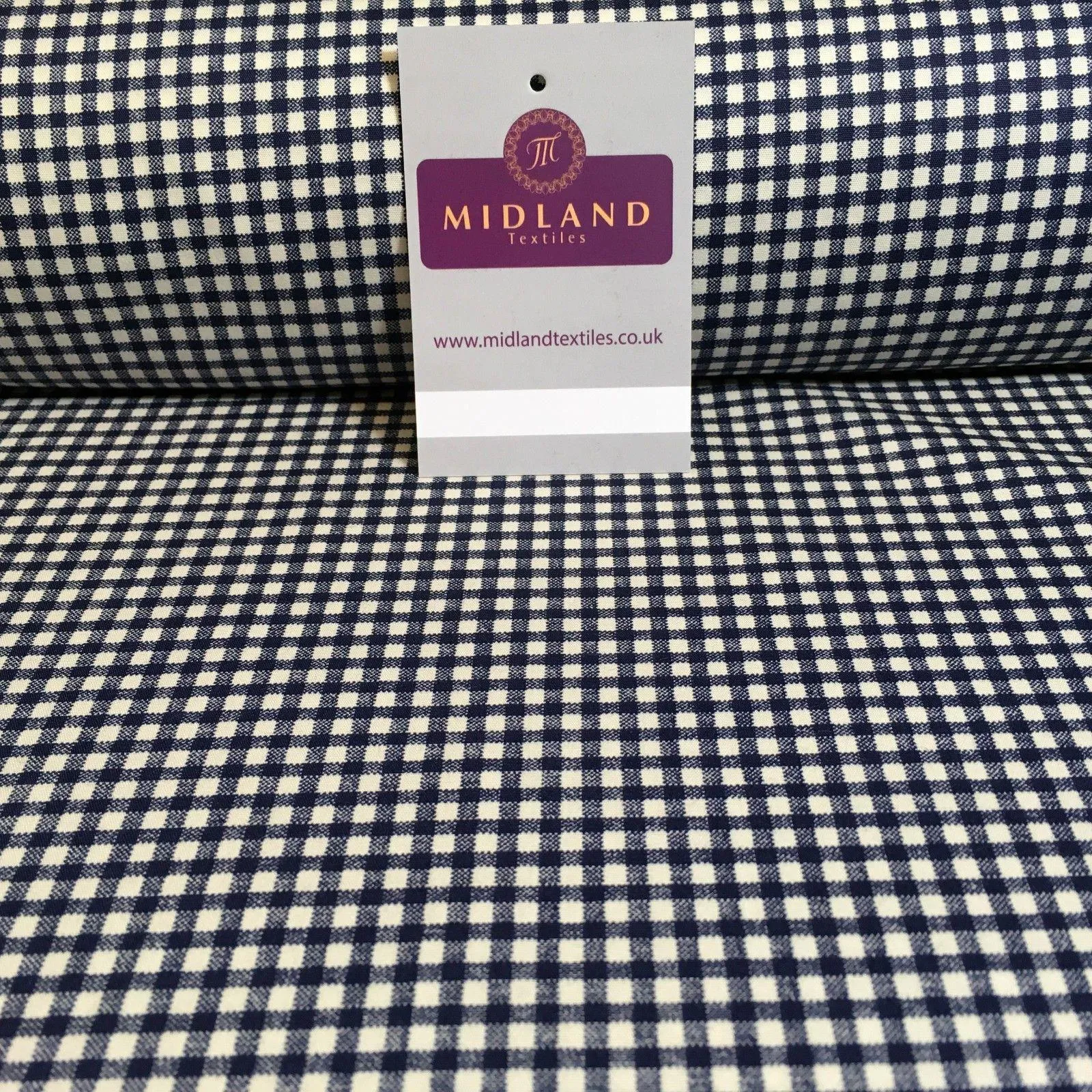 Printed Cotton Poplin Checked Gingham Dress Fabric 44" M758 Mtex