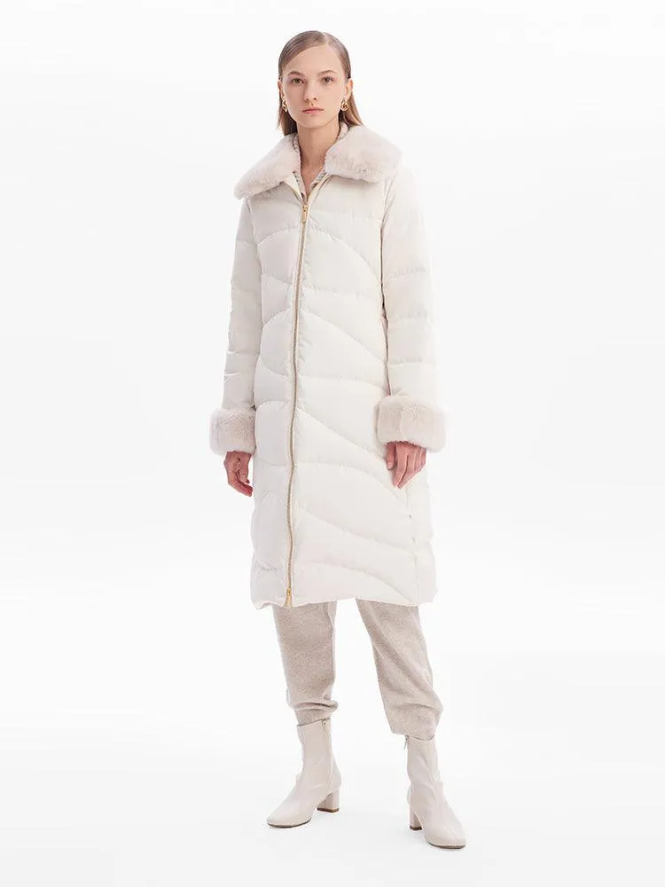Rabbit Collar Goose Down Coat