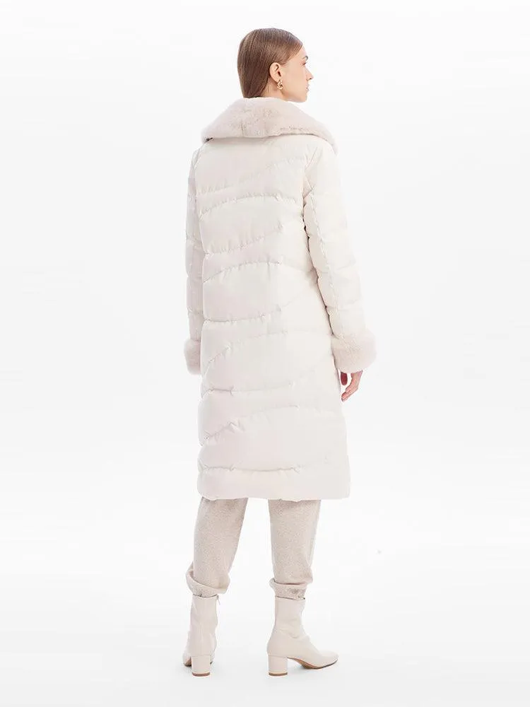 Rabbit Collar Goose Down Coat