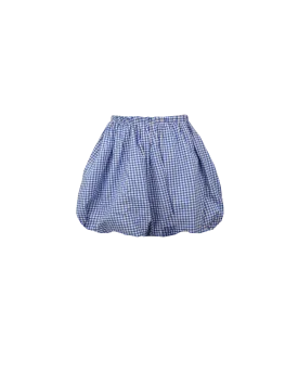 RAQUEL BUBBLE SKIRT COBALT GINGHAM