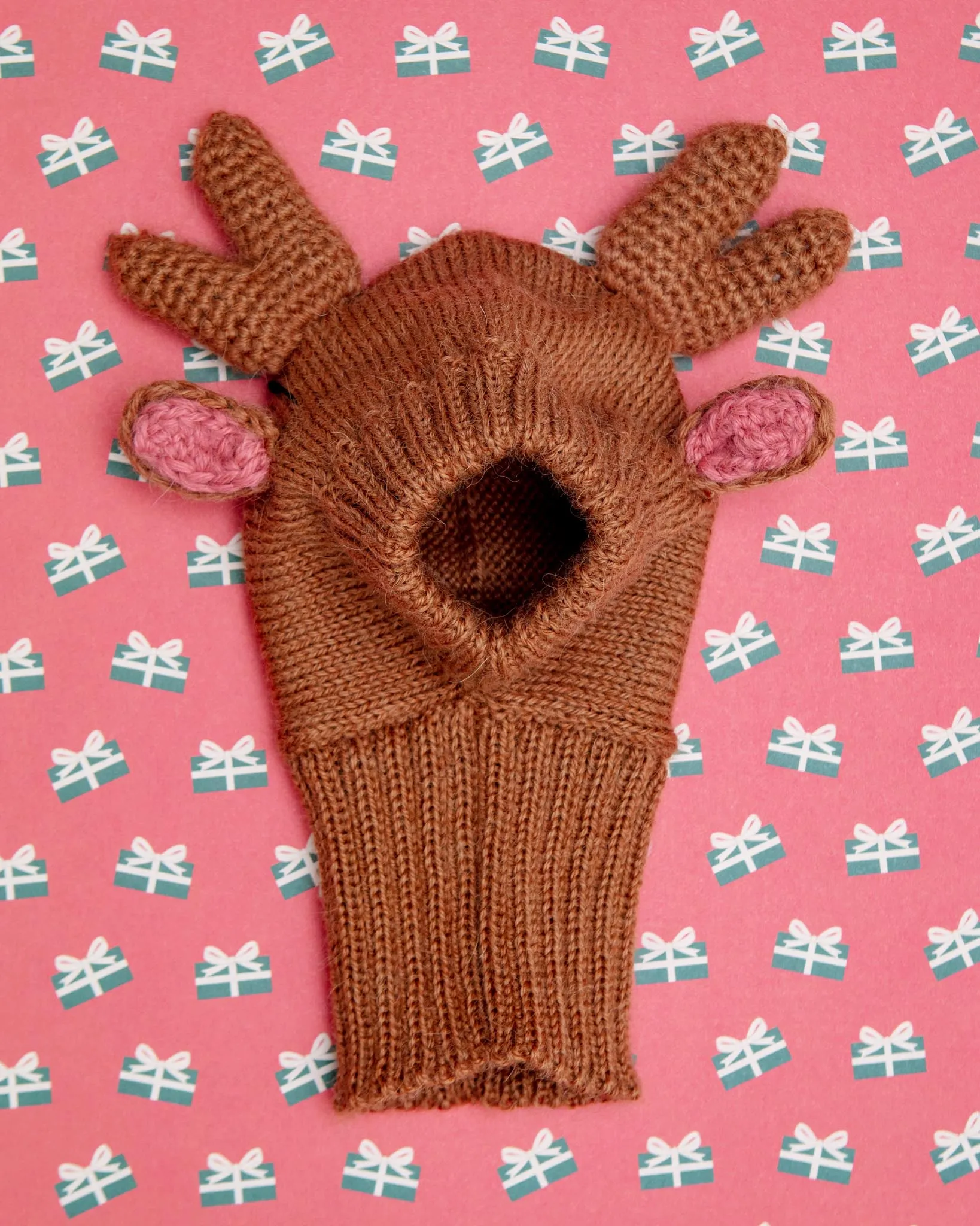 Reindeer Christmas Knit Hat for Dogs (FINAL SALE)