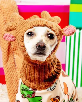 Reindeer Christmas Knit Hat for Dogs (FINAL SALE)
