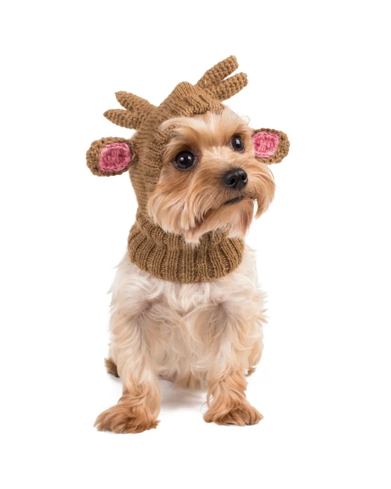 Reindeer Christmas Knit Hat for Dogs (FINAL SALE)