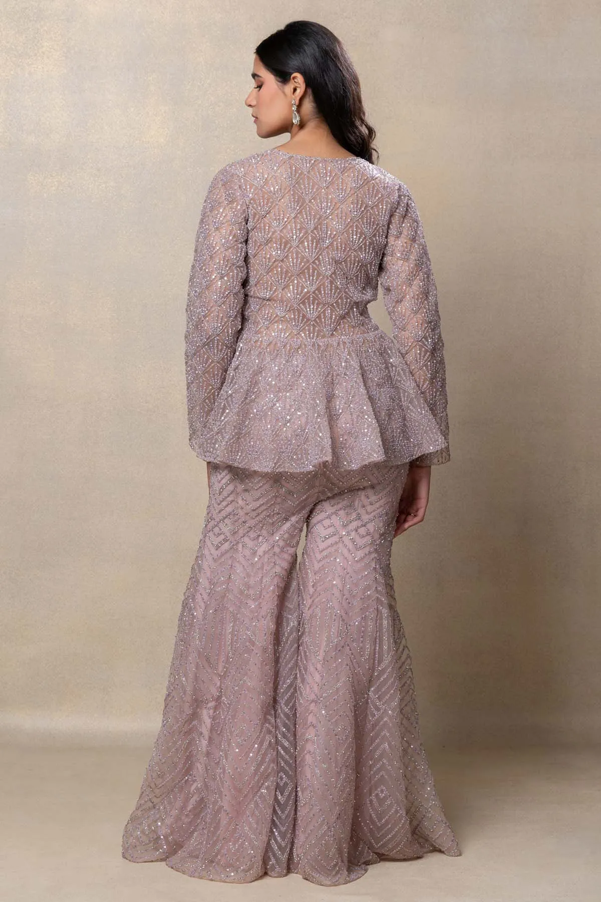 Rose Gold Sequins Top & Pants