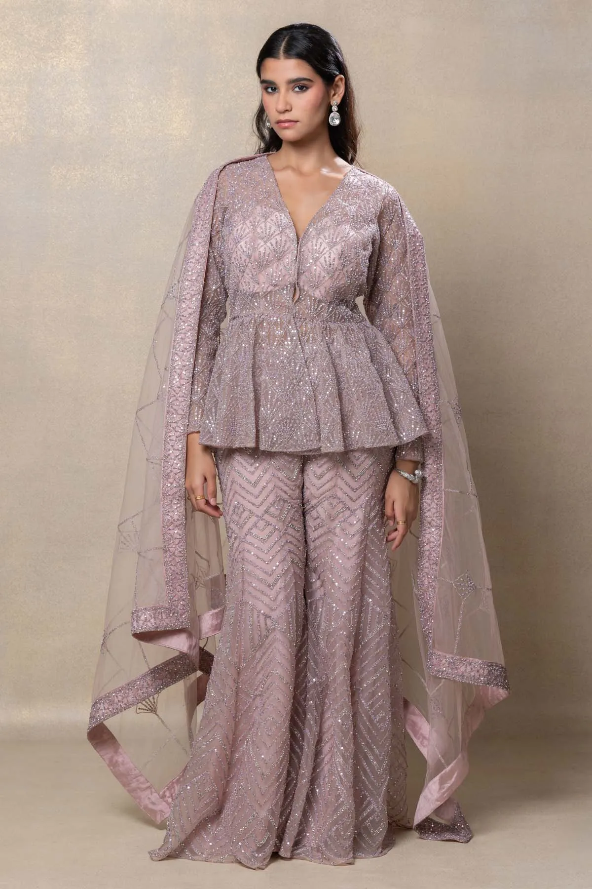 Rose Gold Sequins Top & Pants