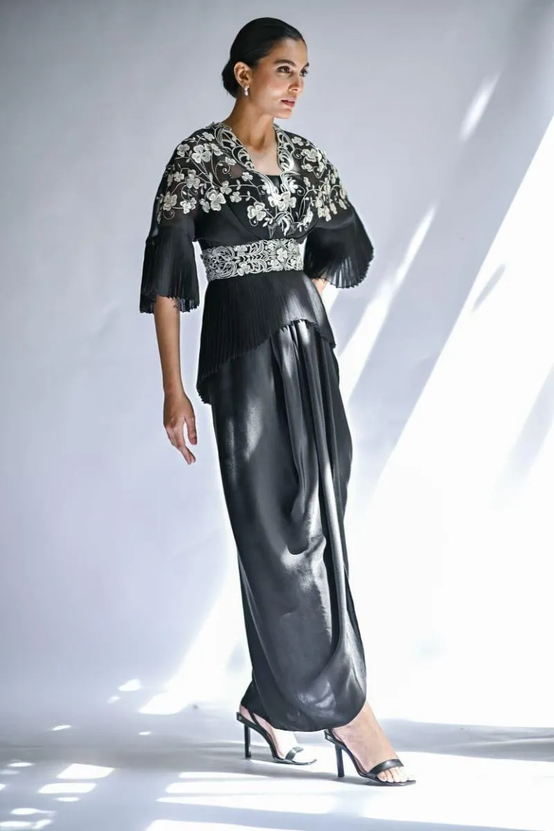 Sania Maskatiya - Ana - ORGANZA - Black - 2 Piece
