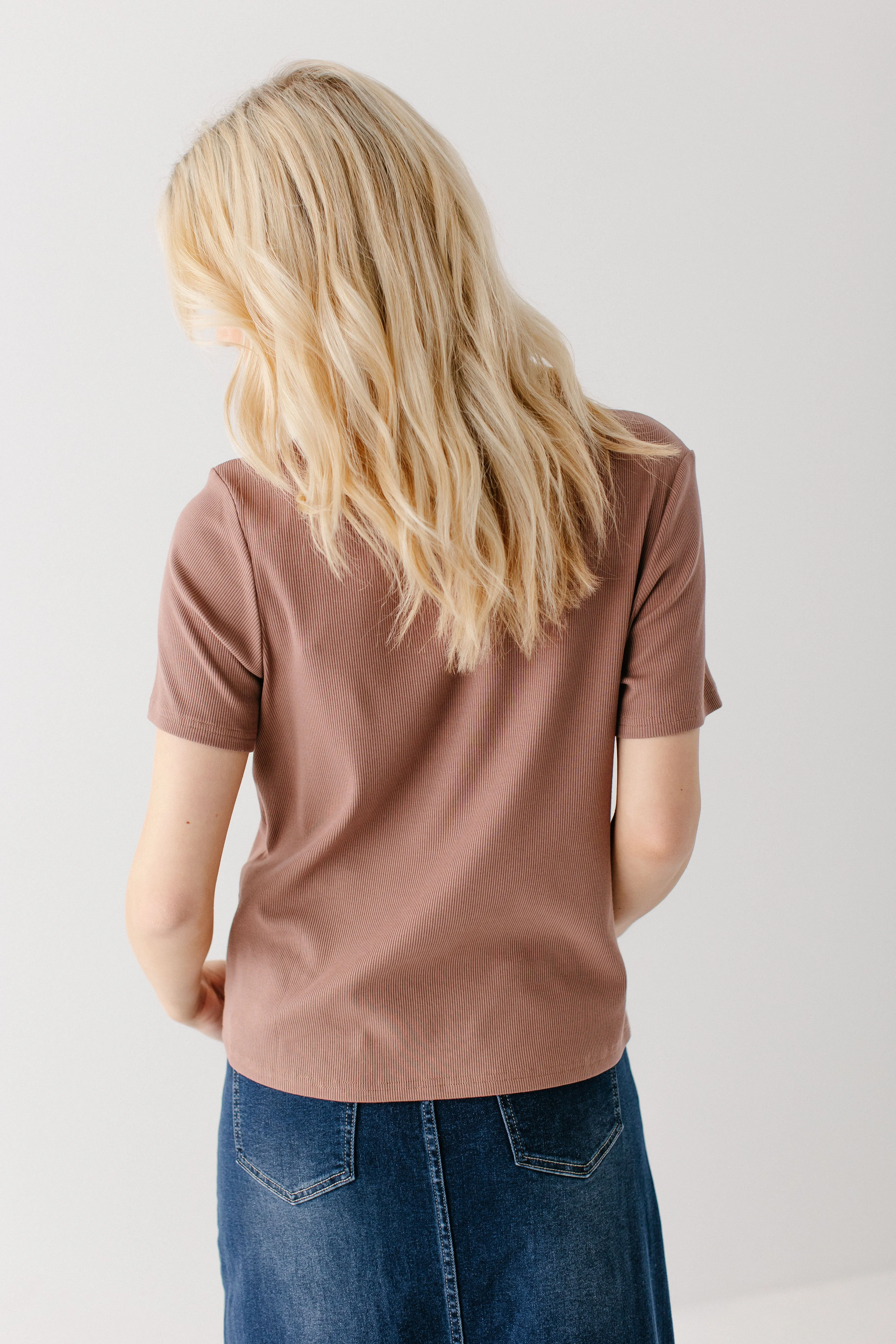 'Shelly' Bamboo Blend Ribbed Tee
