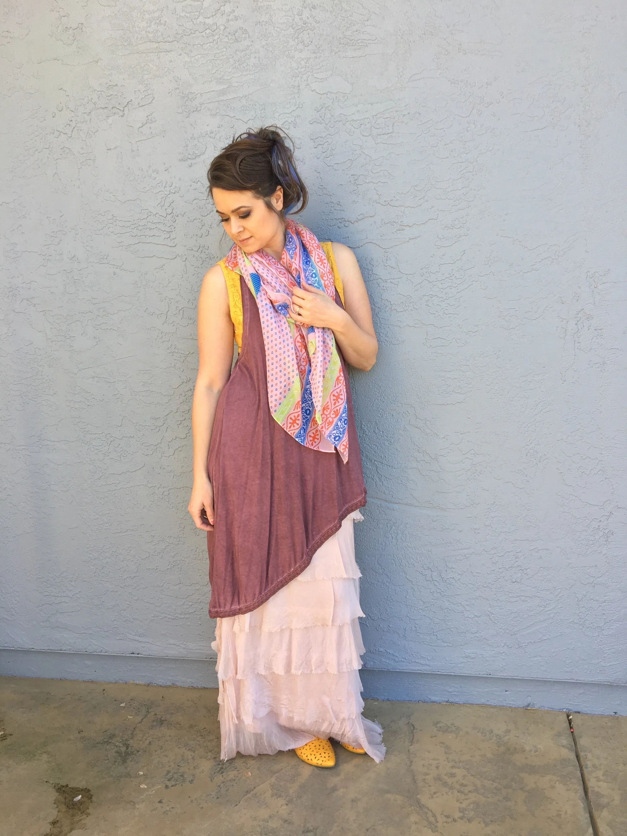 Silk Ruffle Skirt