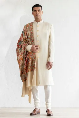 Talq Beige Sherwani