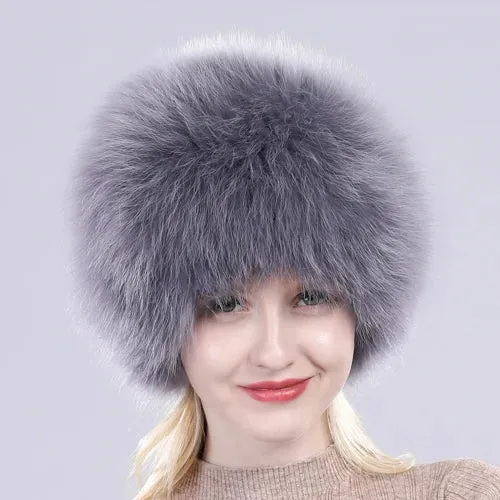 TEEK - Winter Real Fluff Knitted Women Hat