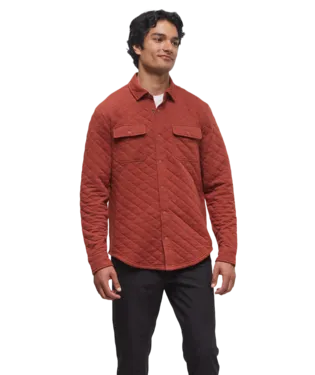 Ten Tree Mens Burnt Henna Heather Colville Quilted Shacket