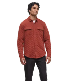 Ten Tree Mens Burnt Henna Heather Colville Quilted Shacket