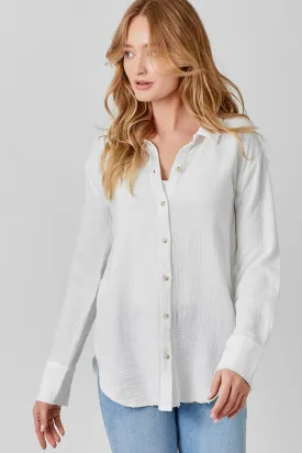 Textured Gauze Button Down