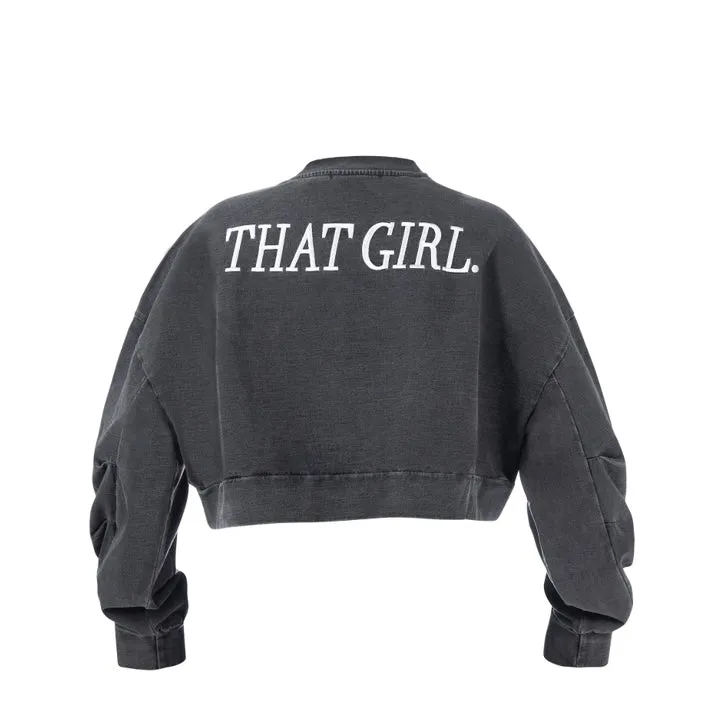 THAT GIRL. MMerch Cropped Boyfriend Sweatshirt
