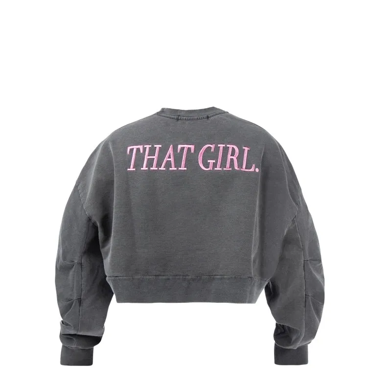 THAT GIRL. MMerch Cropped Boyfriend Sweatshirt
