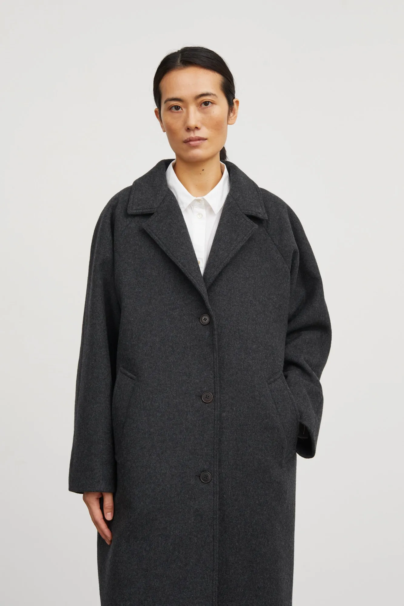 Thelma coat - Dark Grey Melange