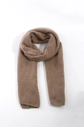 Top Stitch Detail Scarf in Beige