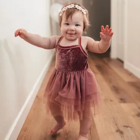 Velvet Tulle Romper