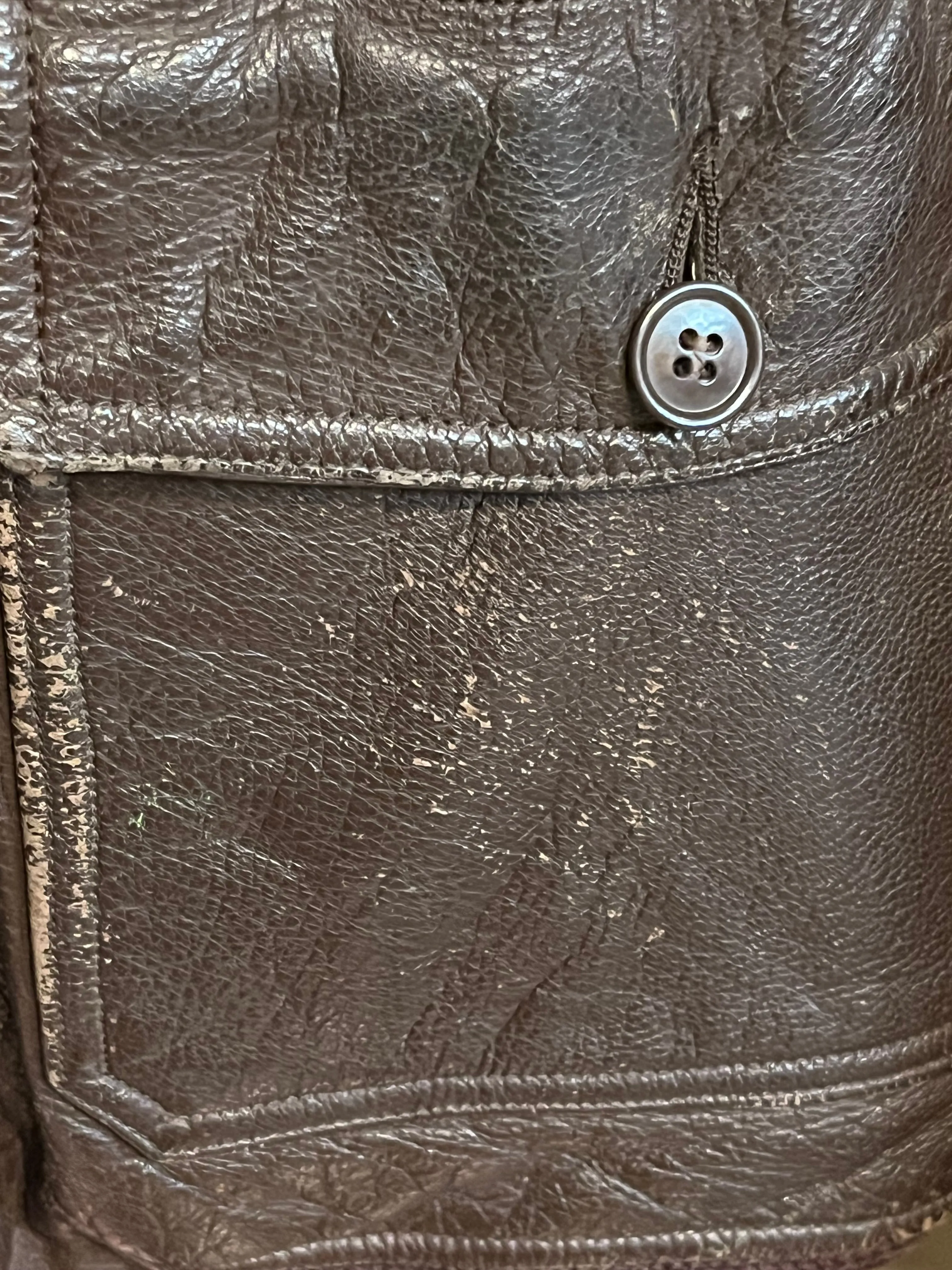 Vintage WW2 USN G-1 Brown Leather Flight Jacket, size 44 SOLD