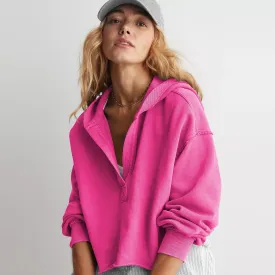 Women's Hooded Loose Pullover Sweatshirt