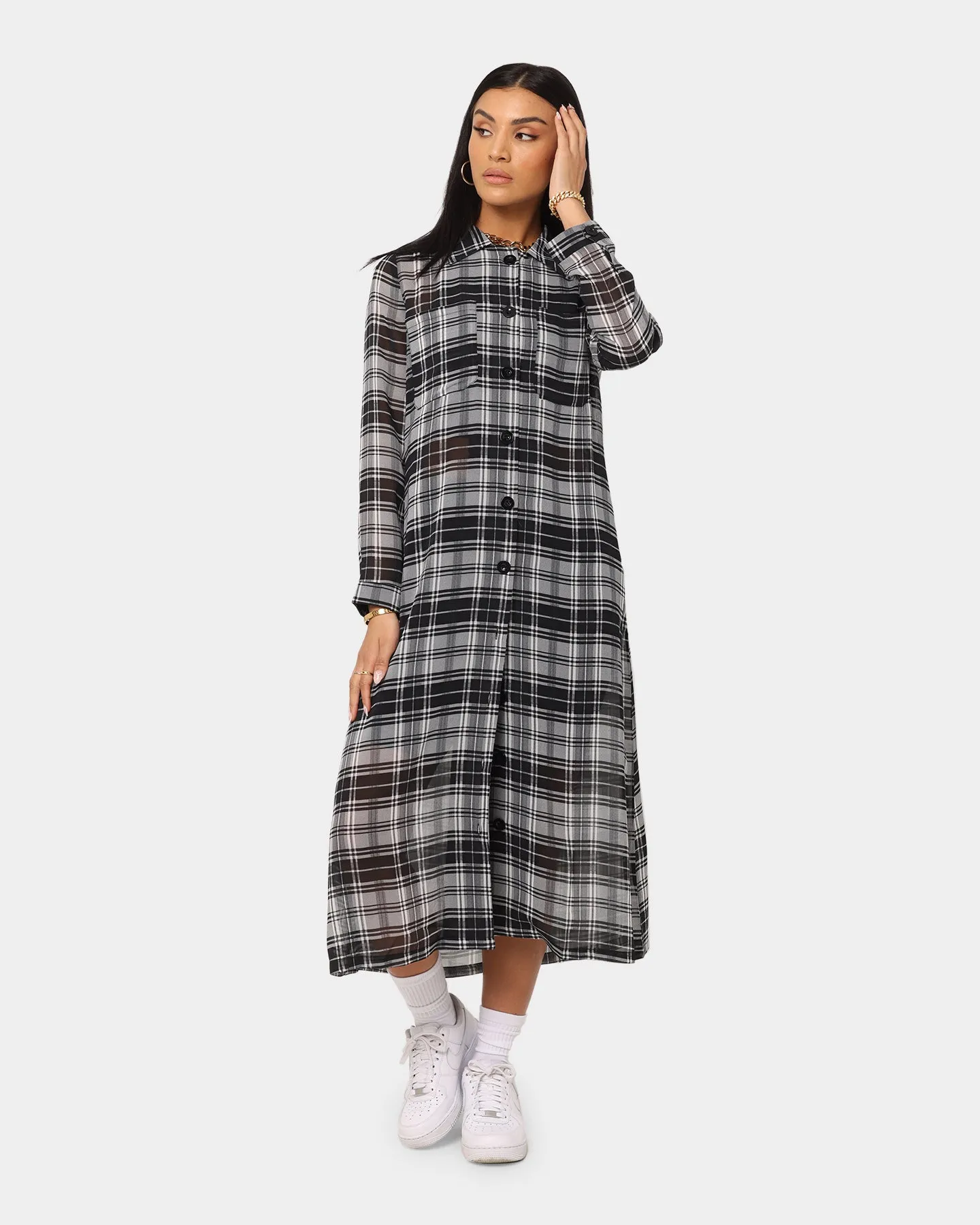 XXIII Women's Street Maxi Shacket Black/White