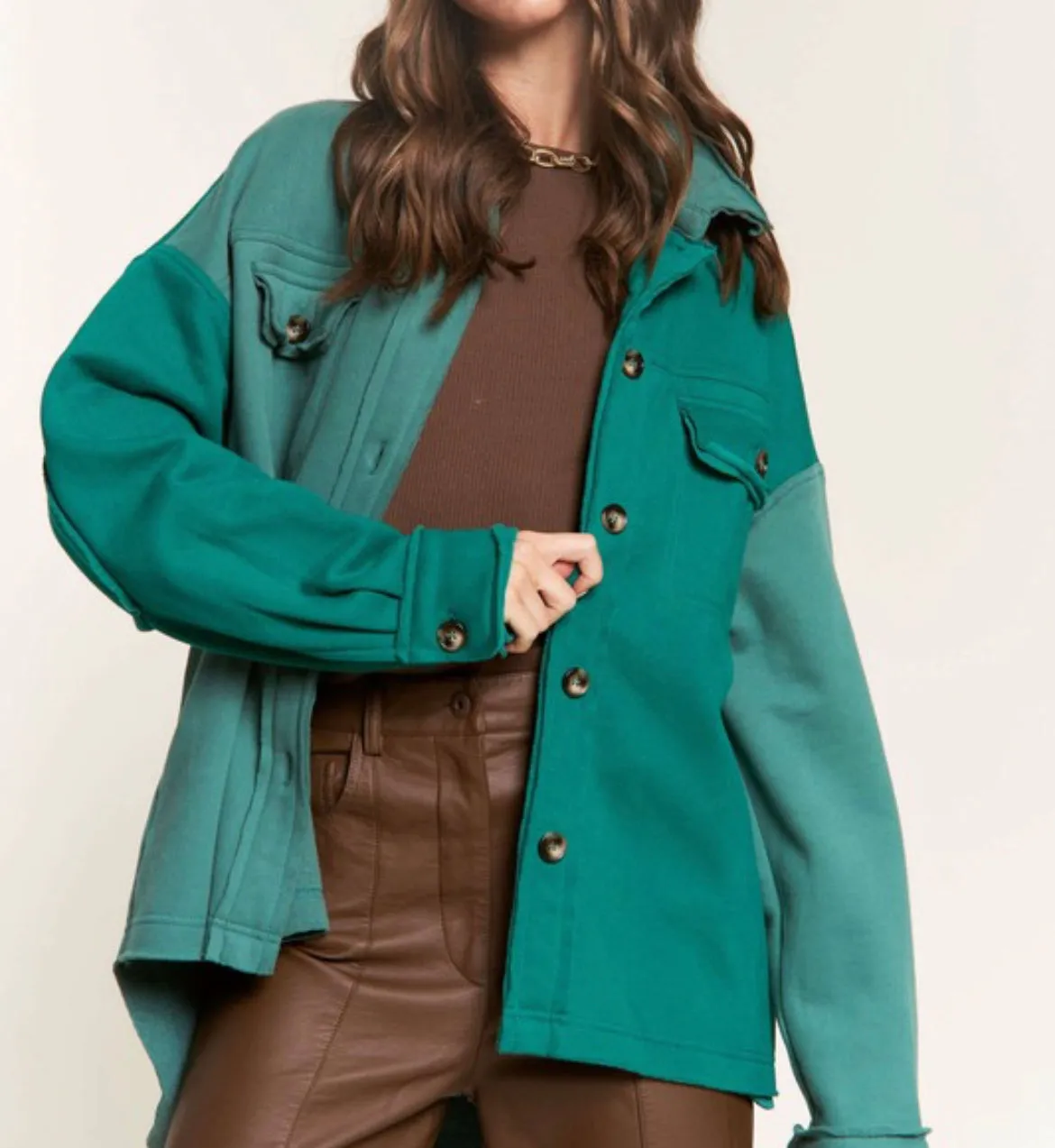 You Won't Sympathize Shacket in Teal